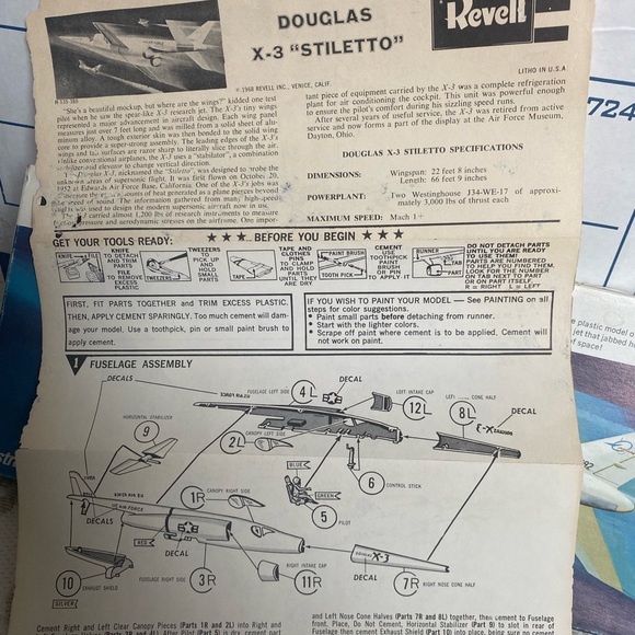 DOUGLAS X-3 STILETTO by REVELL HISTORY MAKERS 1:65 SCALE - Picture 5 of 11